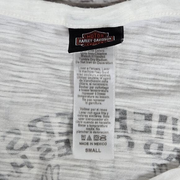 Harley-Davidson White Burnout Tank Wieblers Quad Cities Davenport Iowa S - Picture 3 of 6